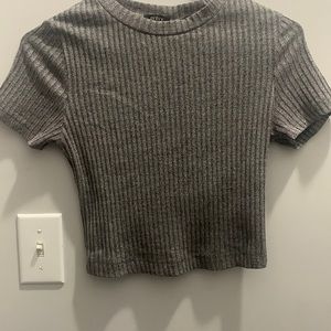 Gray crop top
